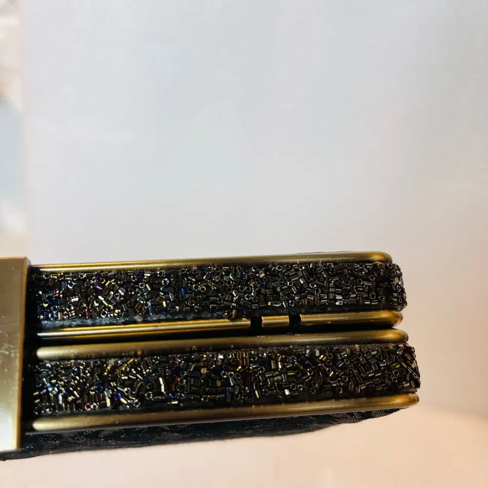 Sondra Roberts Bag Metallic Gold Clutch Crossbody Chain Clutch Purse
